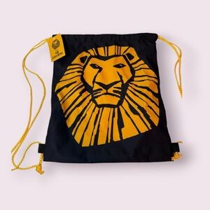 NWT Disney’s The Lion King Broadway Musical Drawstring Cinch Tote Bag Backpack
